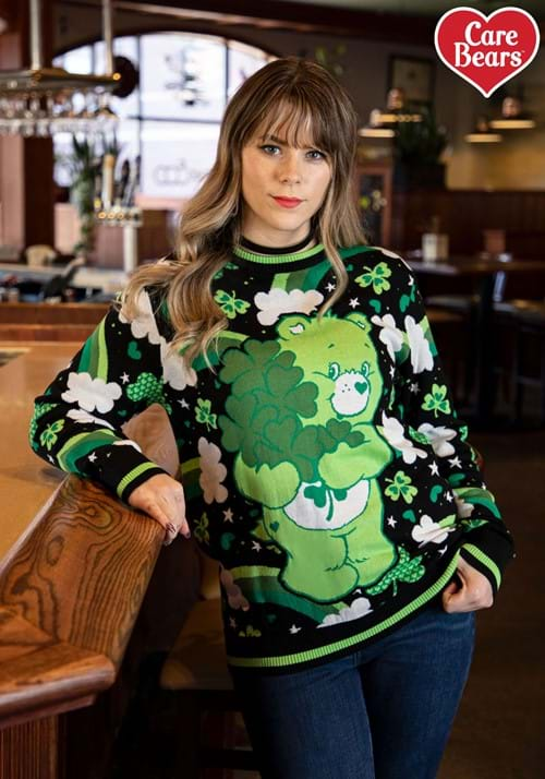 Good Luck Bear St Patrick's Day Sweater-0