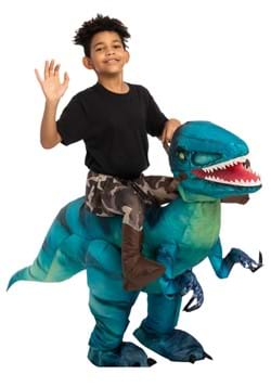 Inflatable Child Raptor Ride-On Costume