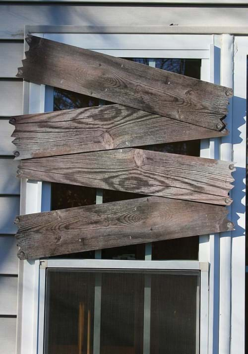 Haunted Outdoor Window Boards Decoration