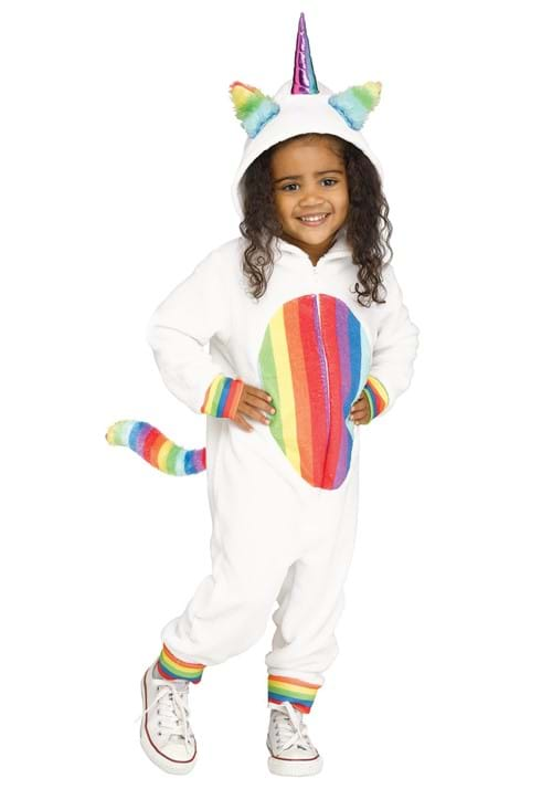 Girls Toddler Rainbow Unicorn Costume