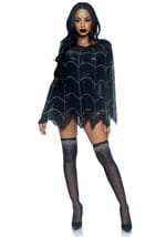 Sheer Rhinestone Spiderweb Poncho Alt 2