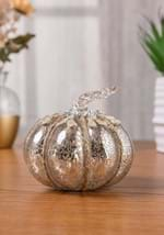 4 Inch Mercury Glass Pumpkin with Glitter