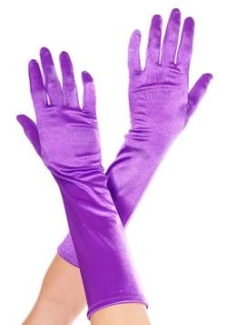Women's Purple Satin Gloves