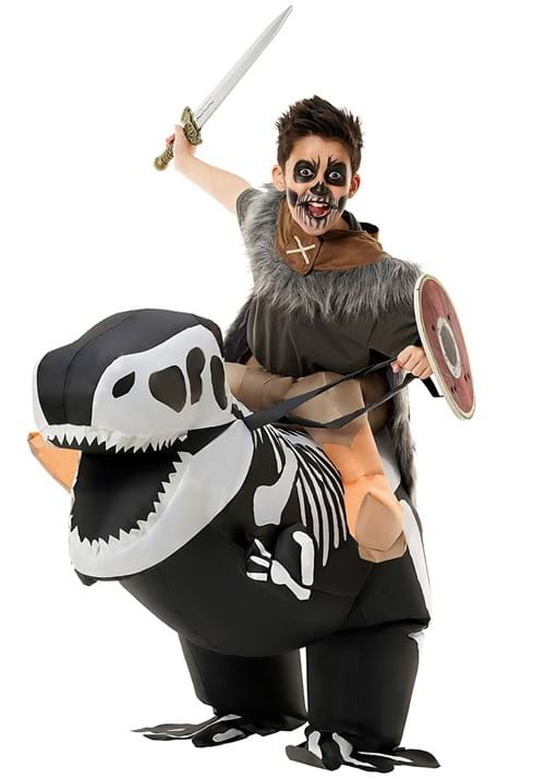 Skeleton T-Rex Ride On Inflatable Kids Costume