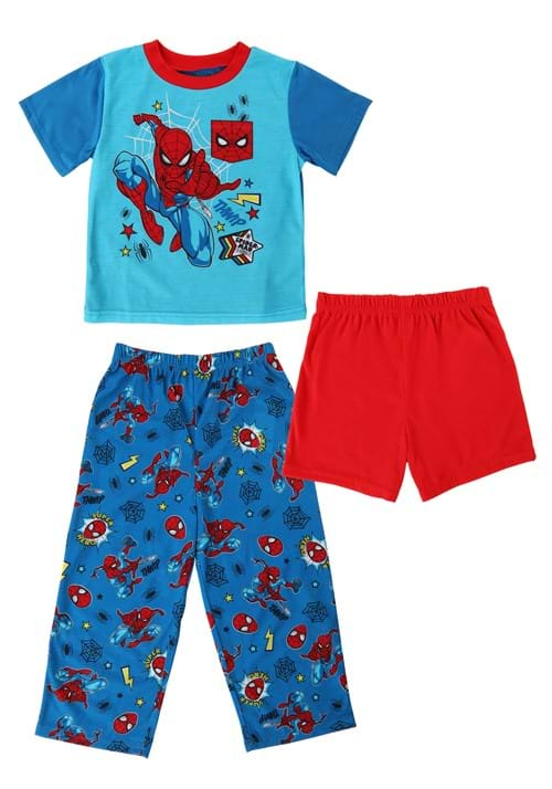 3 Pc Toddler Boys Spiderman Go Spider Sleep Set