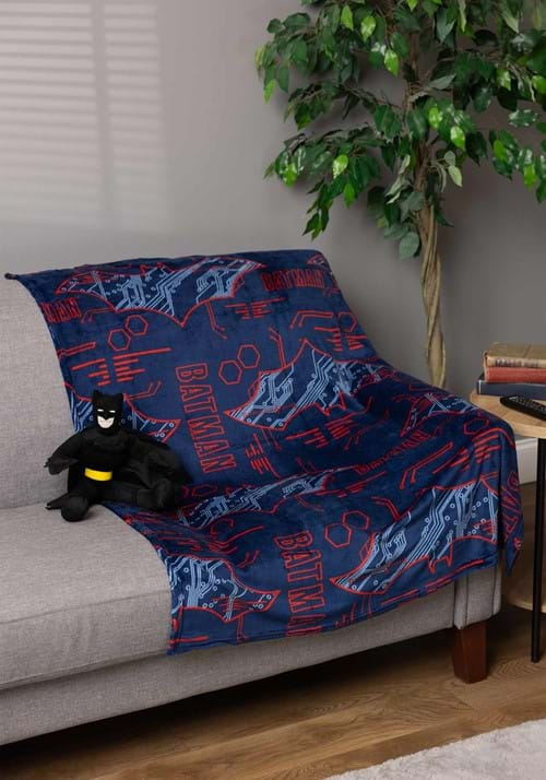 Batman Cyber Symbols Character Hugger Pillow and Throw