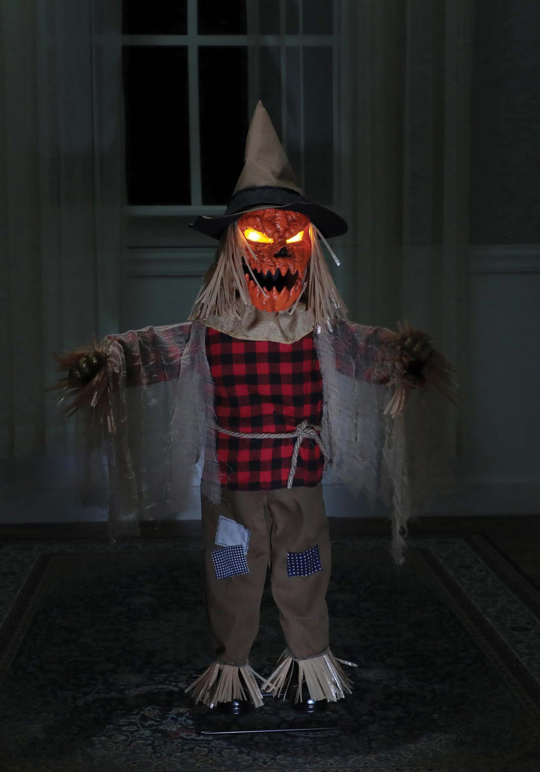 Twitching Scarecrow Animated Prop , Halloween Decorations