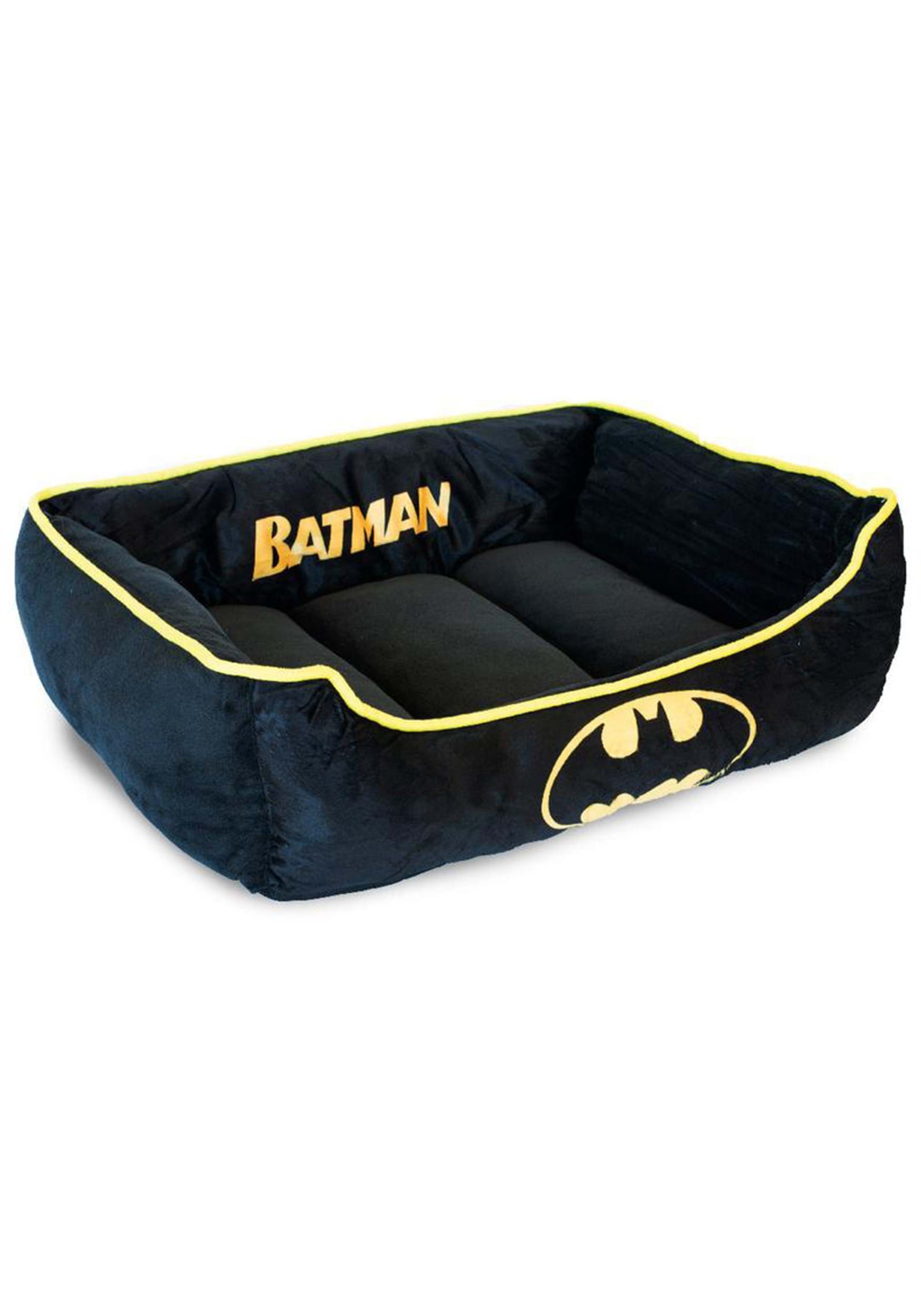 Yellow And Black Batman Dog Bed