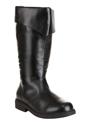 Tall Mens Black Costume Boots