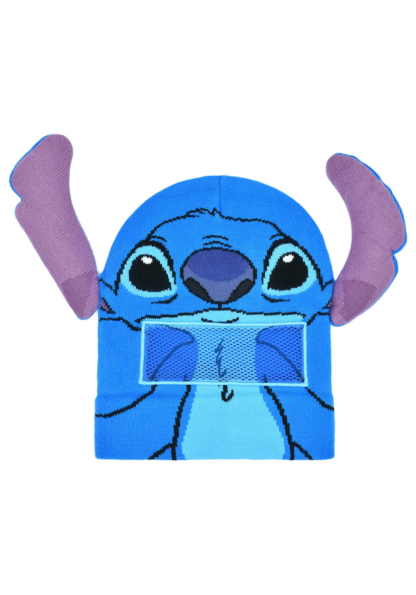 Big Face Roll Down Beanie Of Stitch , Disney Hats