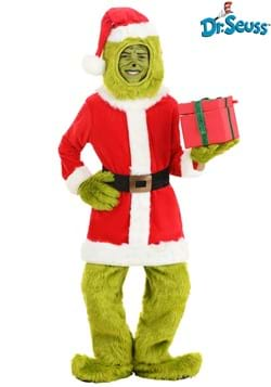 The Grinch Child Santa Open Face Costume