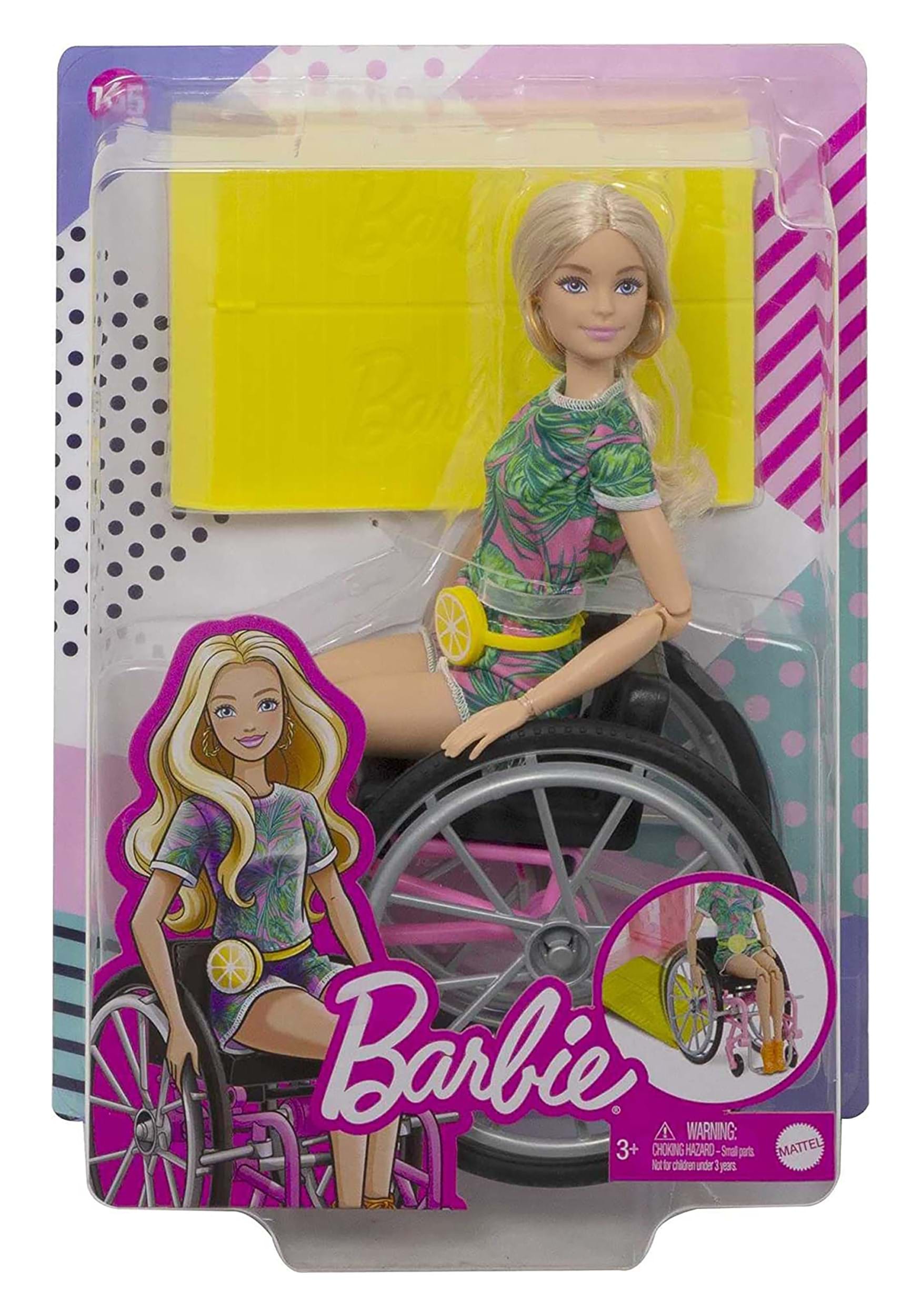 Blonde Barbie Fashionistas Doll With Wheelchair
