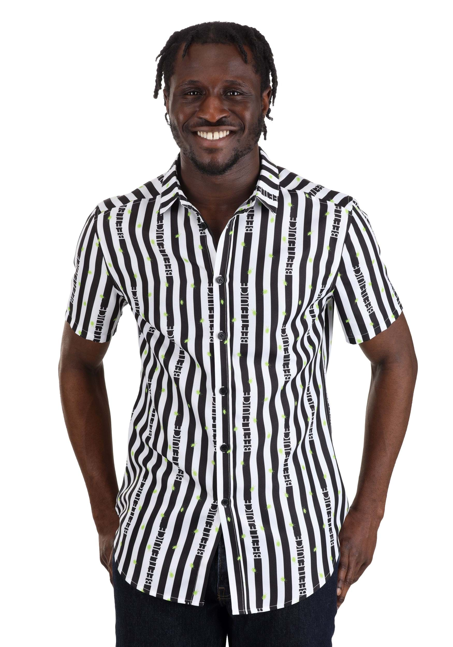 Adult Striped Logo Beetlejuice Shirt , Beetlejuice Apparel