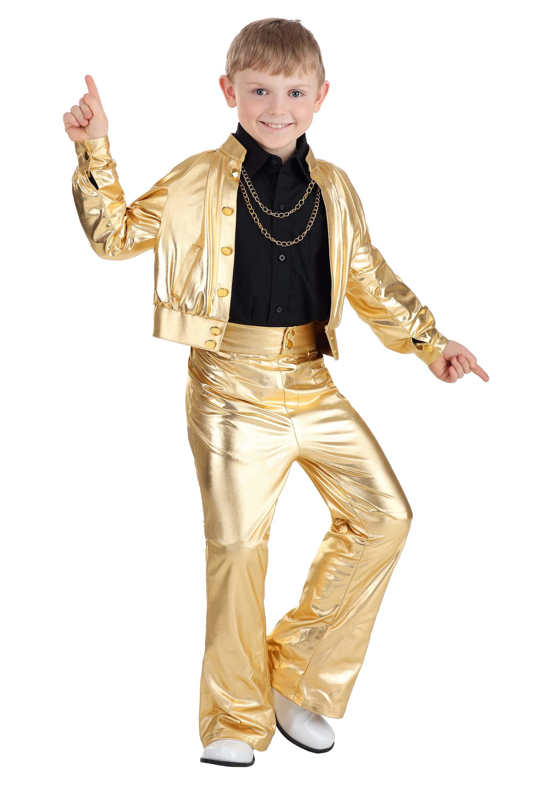 Fun Costumes Holographic Disco Pants for Kids - S White
