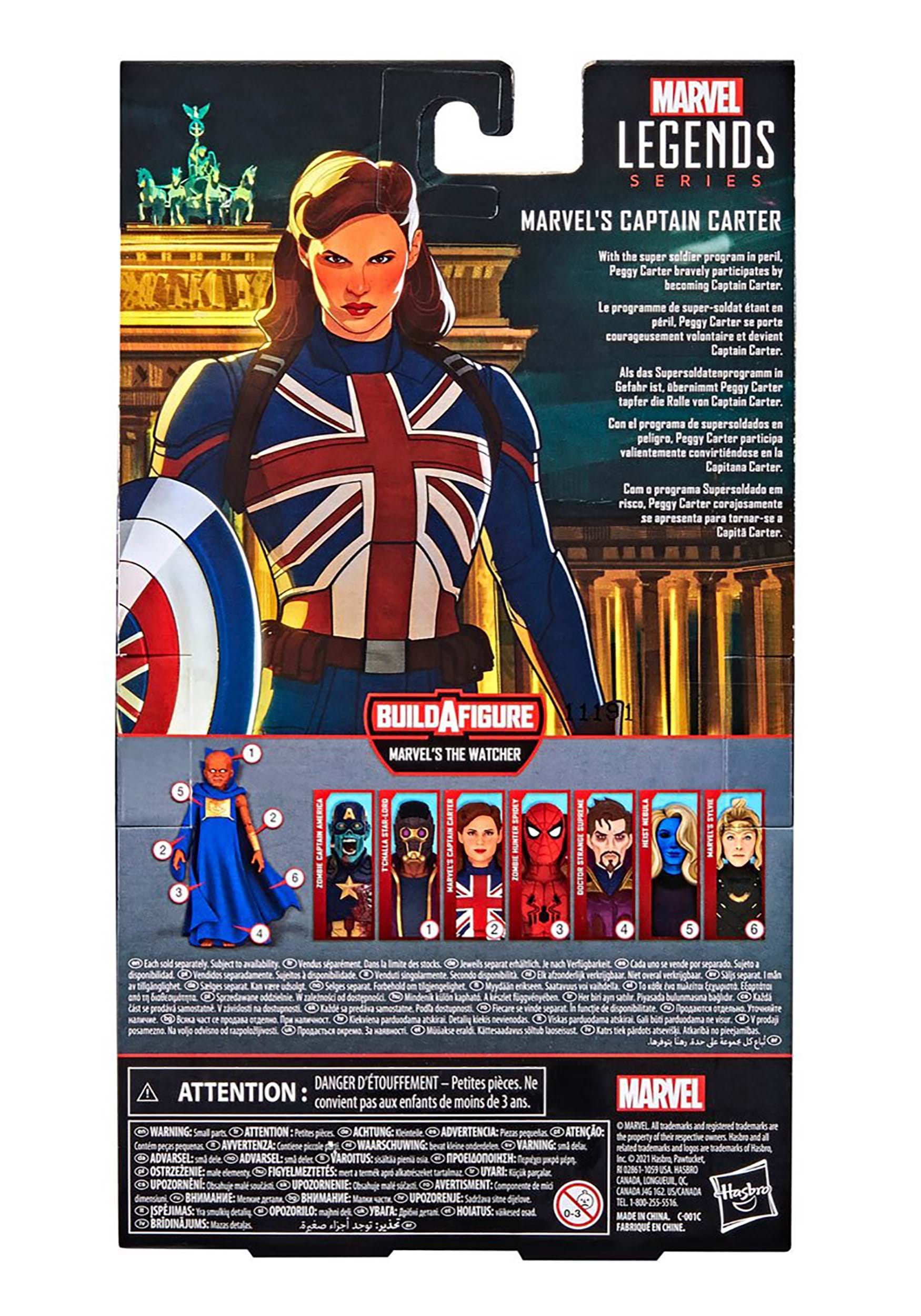 1 Accessoire et 2 pièces Build-a-Figure F0331 Multicolore Avengers Hasbro Marvel Legends Series Design Premium Figurine Captain Carter de 15 cm 