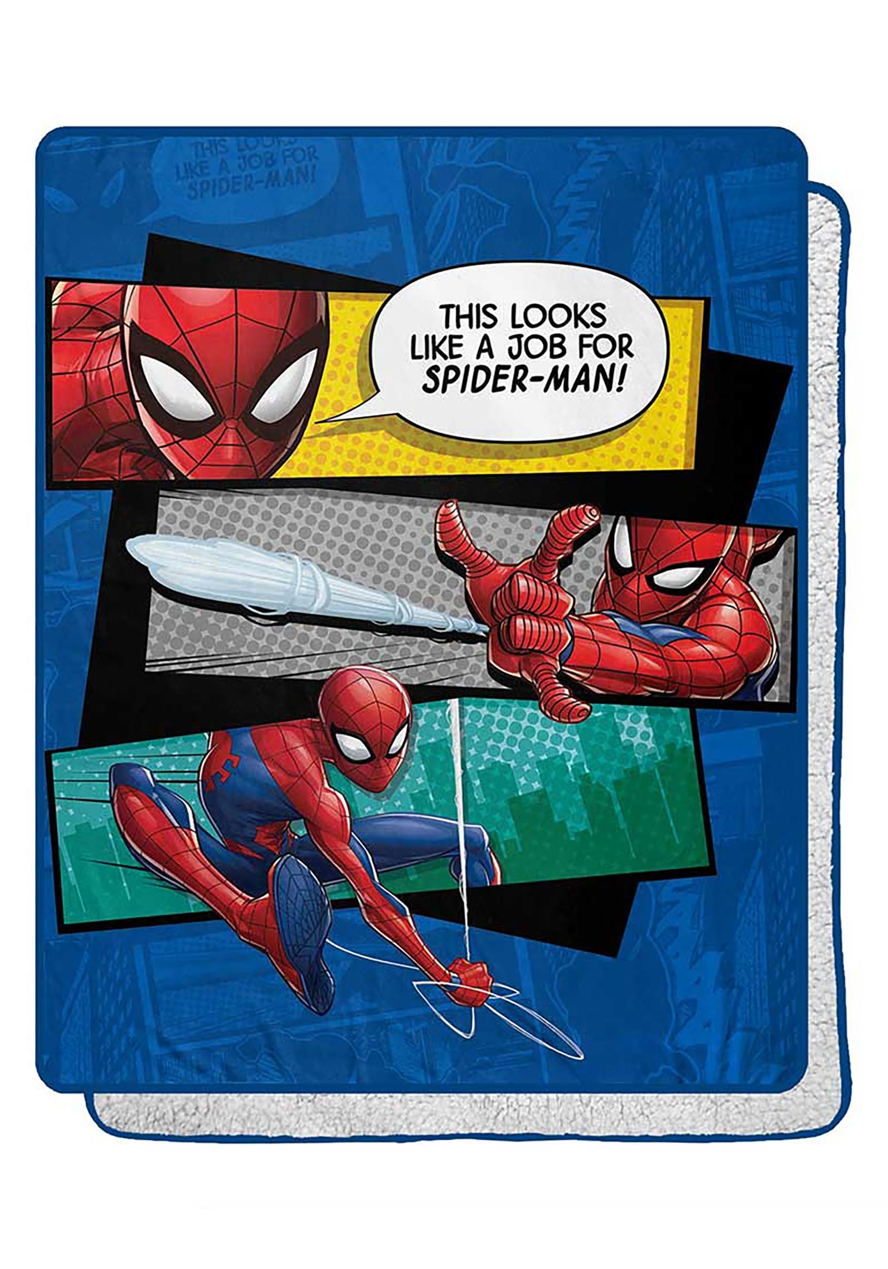 40x50 Marvel Spider-Man This Looks Like A Job For Spider-Man! Sherpa Blanket