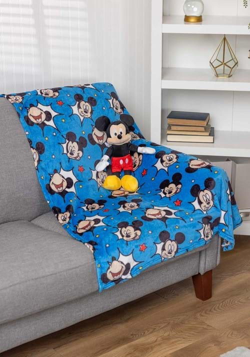 Mickey Mouse Comic Pop Throw Blanket and Pillow