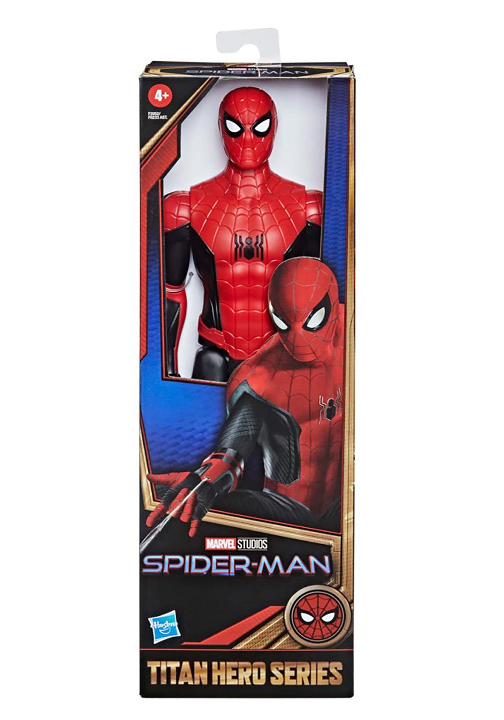 black and red spiderman figure