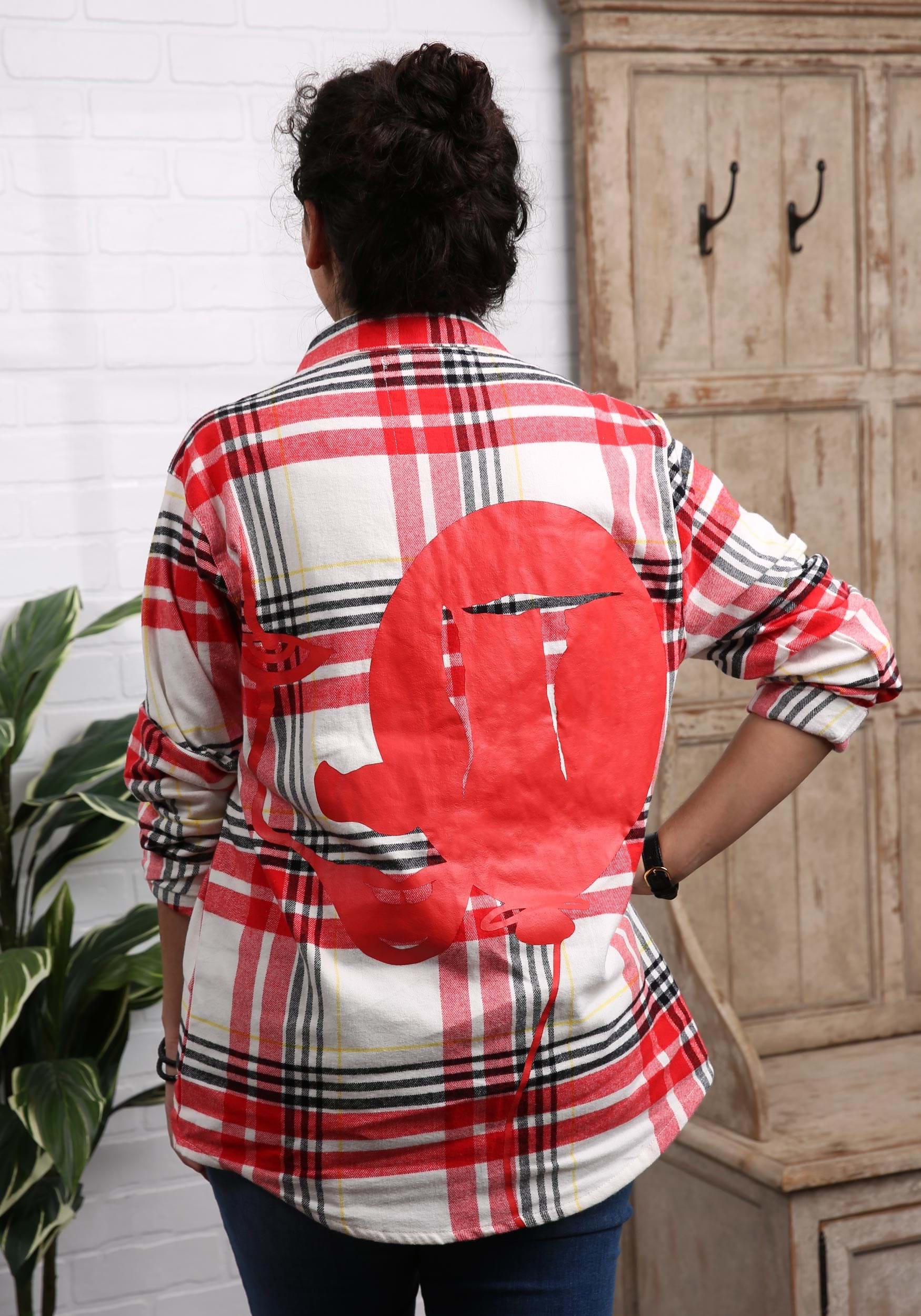 Unisex It Red And White Flannel