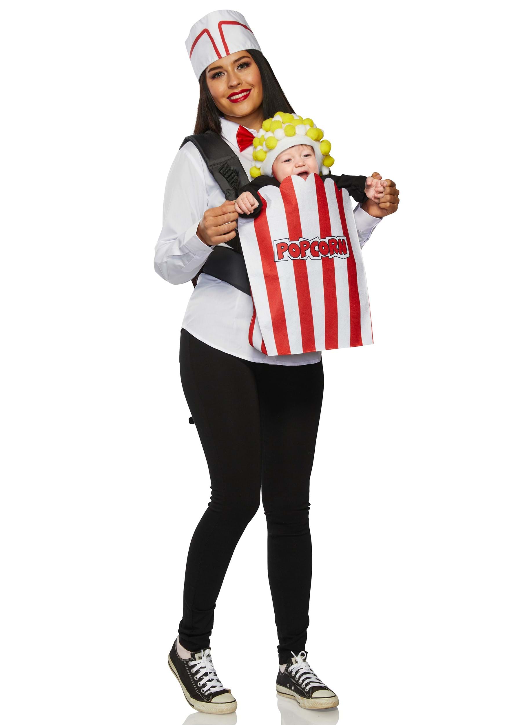 Popcorn And Movie Usher Parent And Baby Carrier Costume