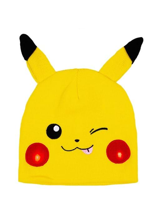 POKEMON PIKACHU BIG FACE BEANIE WITH LED CHEEKS