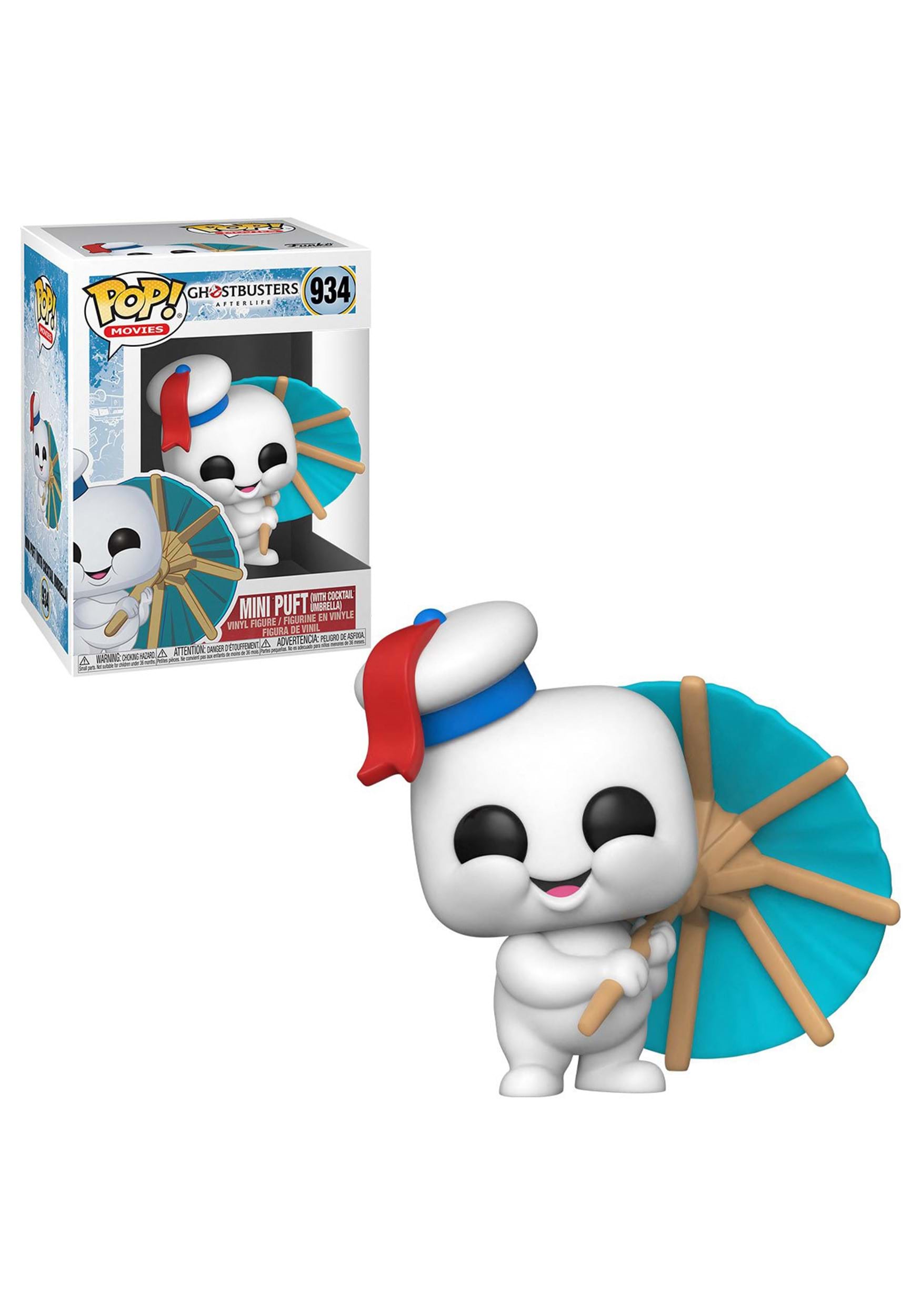 Funko POP Movies: Ghostbusters: Afterlife- Mini Puft With Cocktail Umbrella Figure