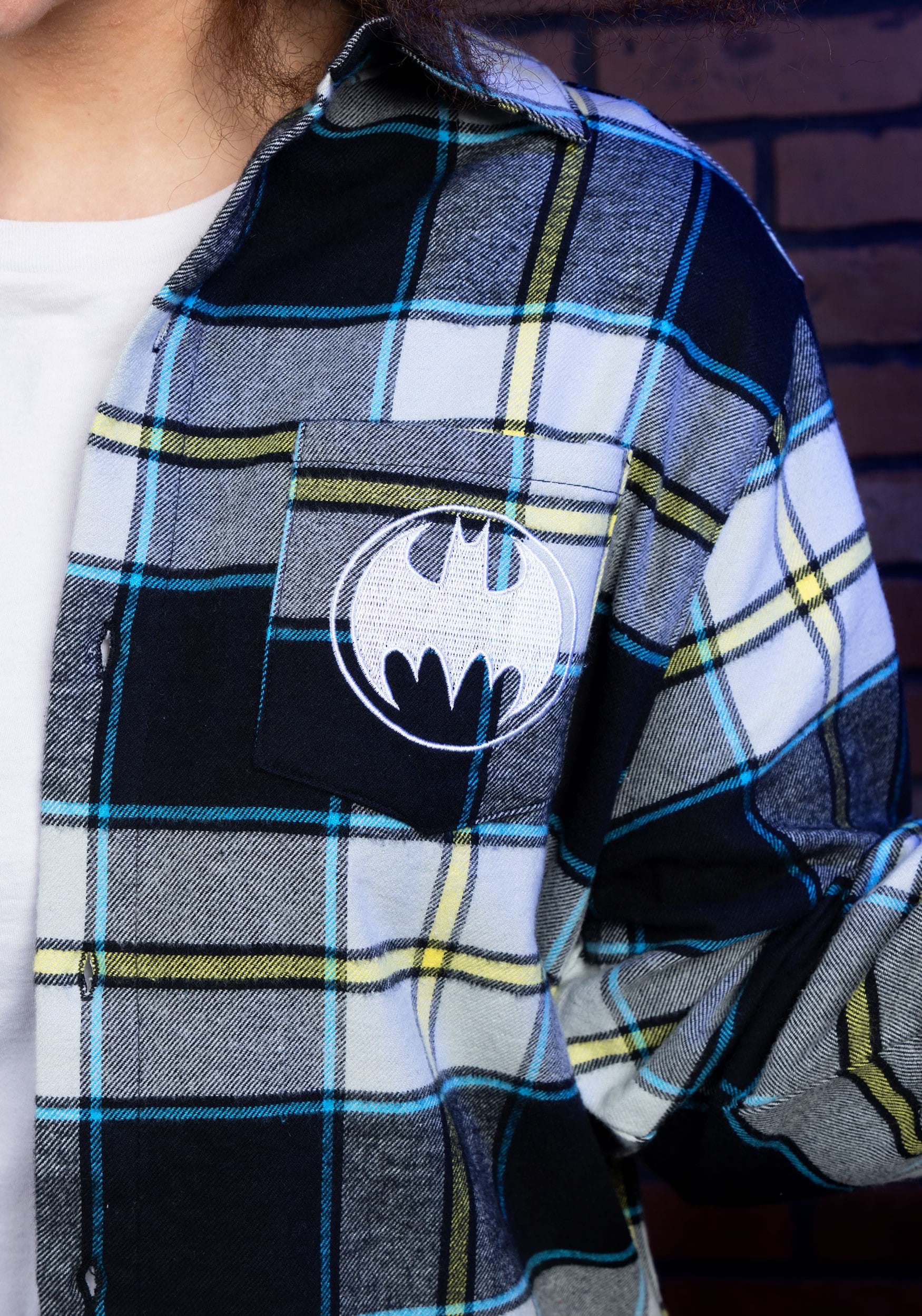 Cakeworthy Batman And Robin Adult Flannel Shirt