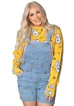 Ladies Winnie the Pooh Overall Shorts Alt 2