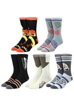 AVATAR LAST AIRBENDER MIXED ART 5 PAIR CREW SOCKS Alt 7