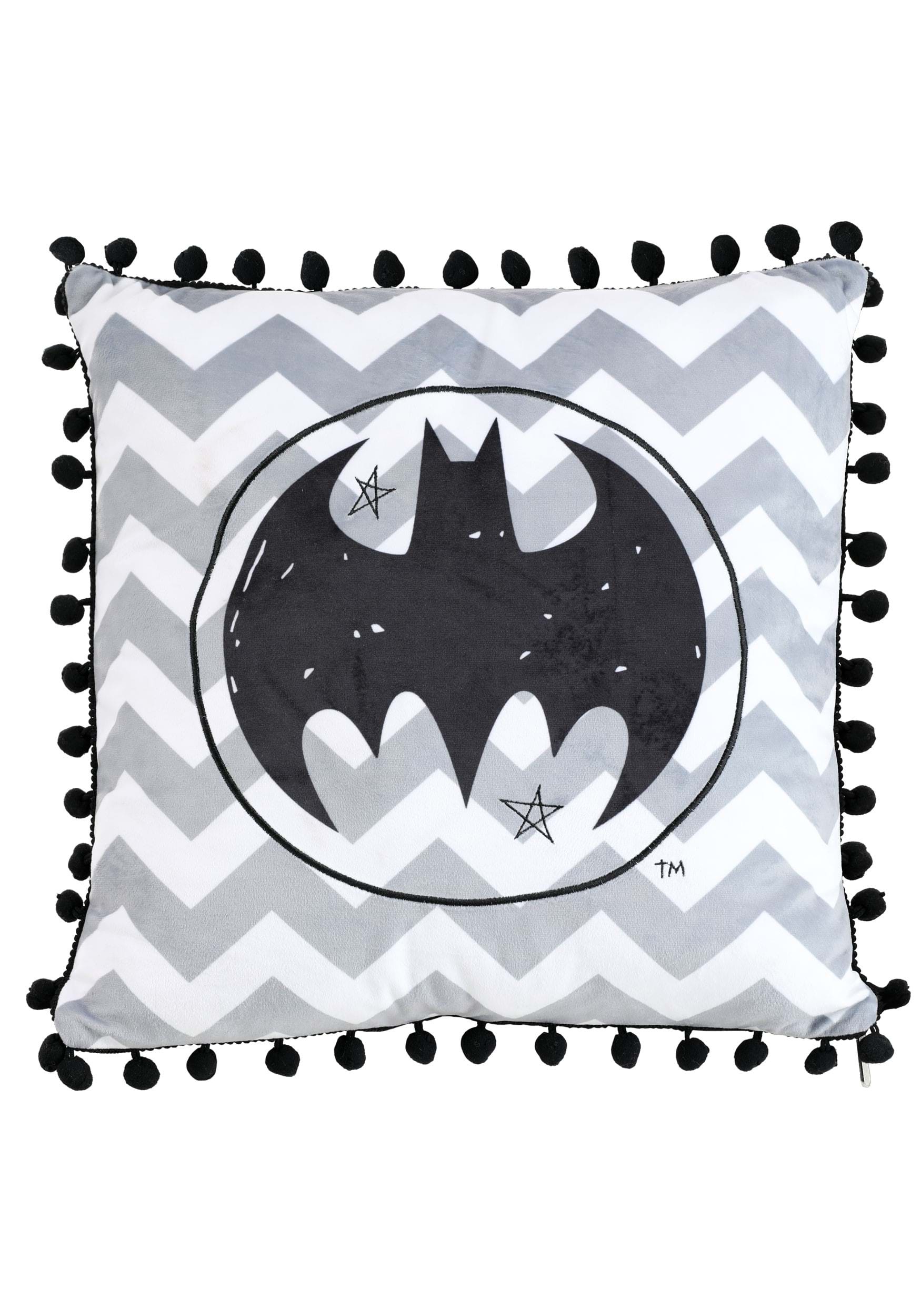 Batman Logo Black Pom Pom Pillow , Batman Home & Office