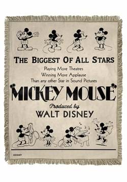 CL MICKEY-BIGGEST OF ALL STARS JACQUARD THROW