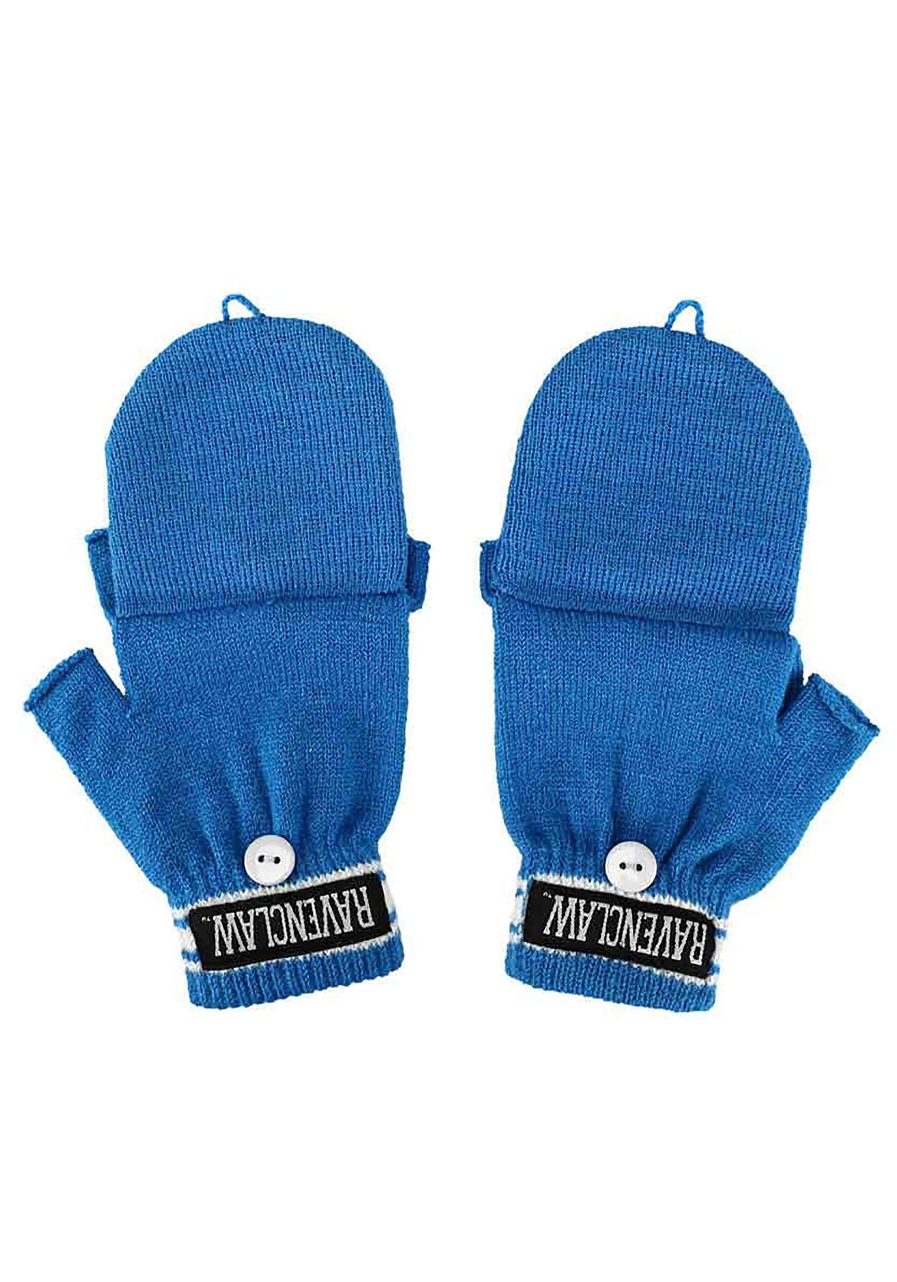 Ravenclaw Harry Potter Beanie & Fingerless Gloves With Mitten Flap Set