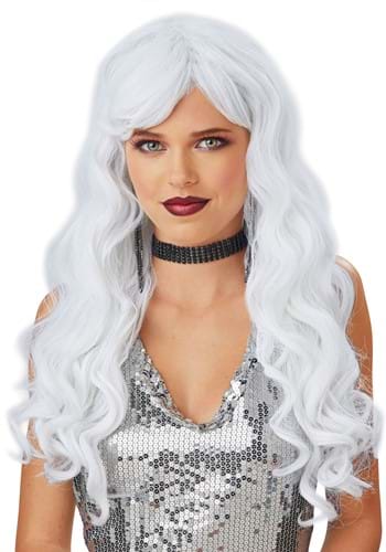 Long White Wavy Womens Wig