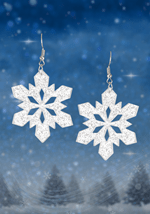 Lucite Glitter Snowflake Earring