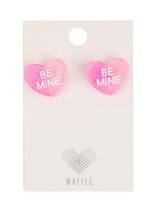 Be Mine Heart Lucite Stud Earring Alt 1