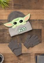 Boys Baby Yoda 3D Ears Cuff Hat and Gloves Set