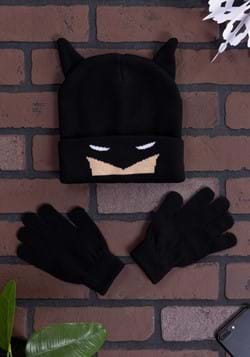 Boys Batman Cuff Hat and Gloves Set