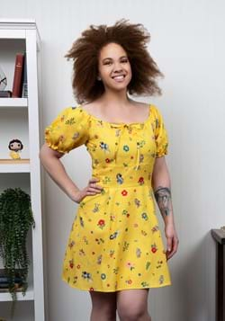 SNOW WHITE PUFFY SLEEVE DRESS