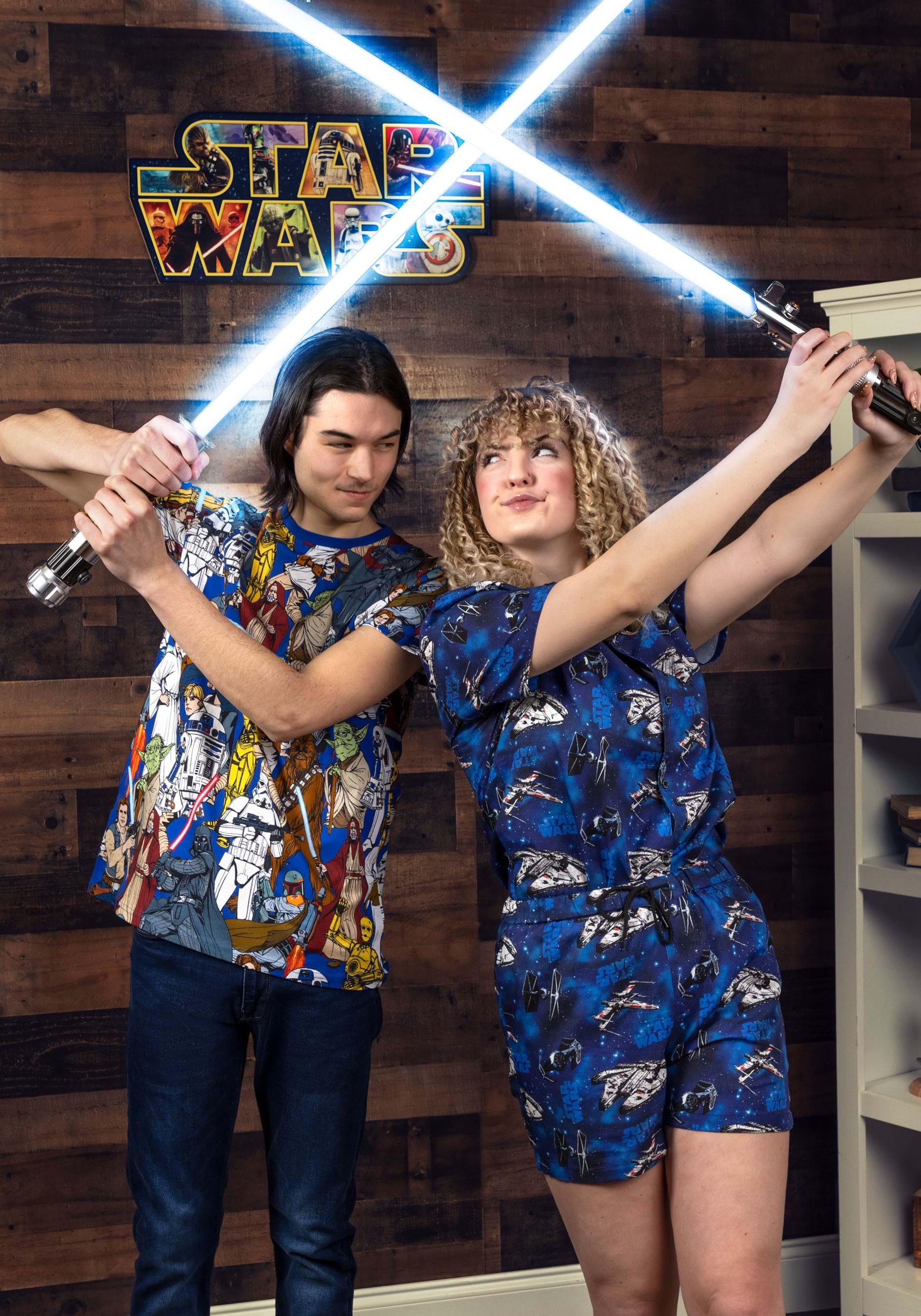 Adult Star Wars Co-ord Cakeworthy Button Up Shirt , Star Wars Gifts