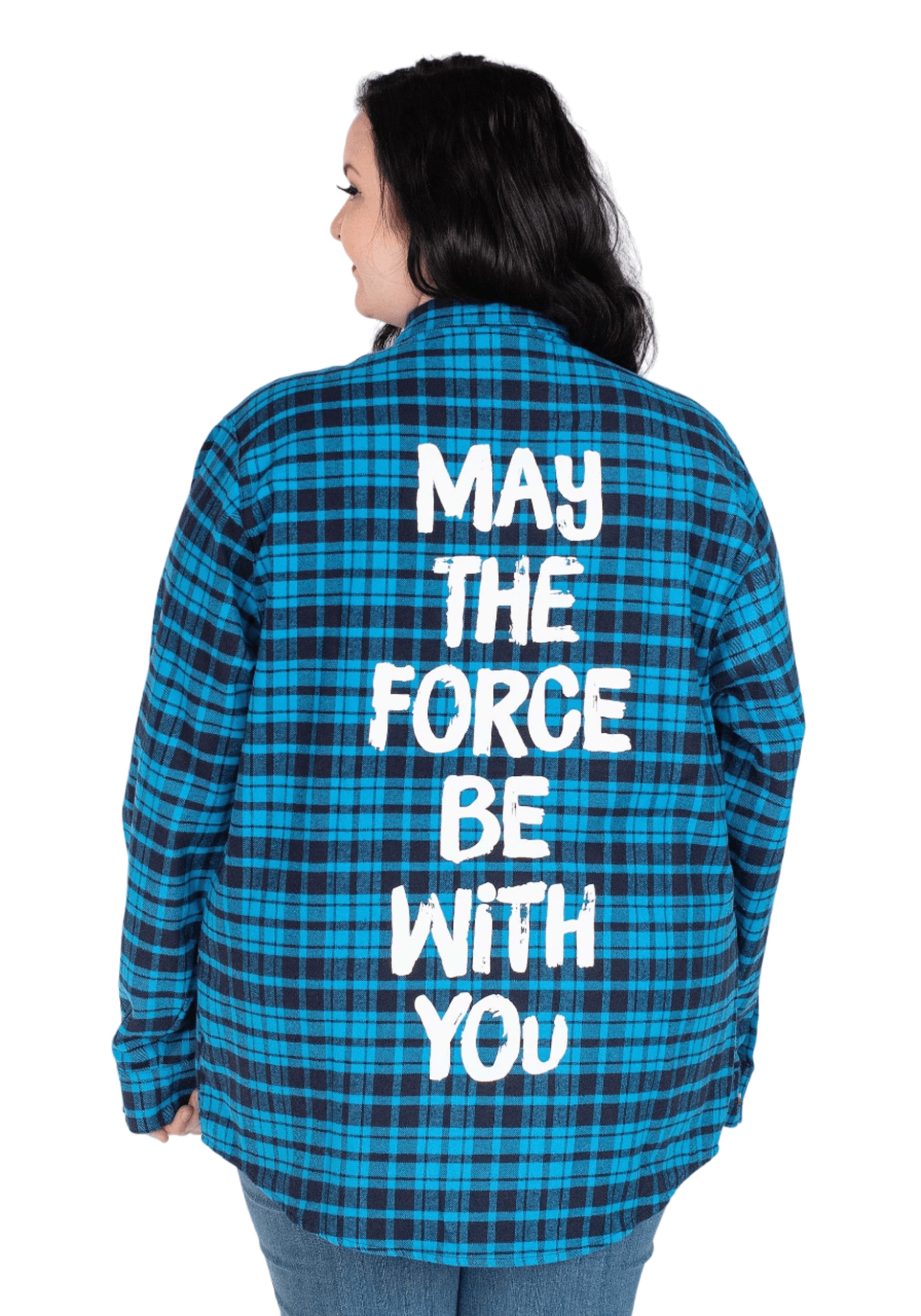 Adult Cakeworthy Star Wars The Force Flannel Shirt , Adult Apparel