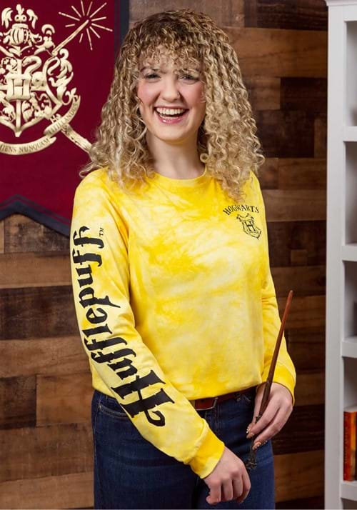 UNISEX HUFFLEPUFF TIE DYE LONG SLEEVE T-SHIRT_Update