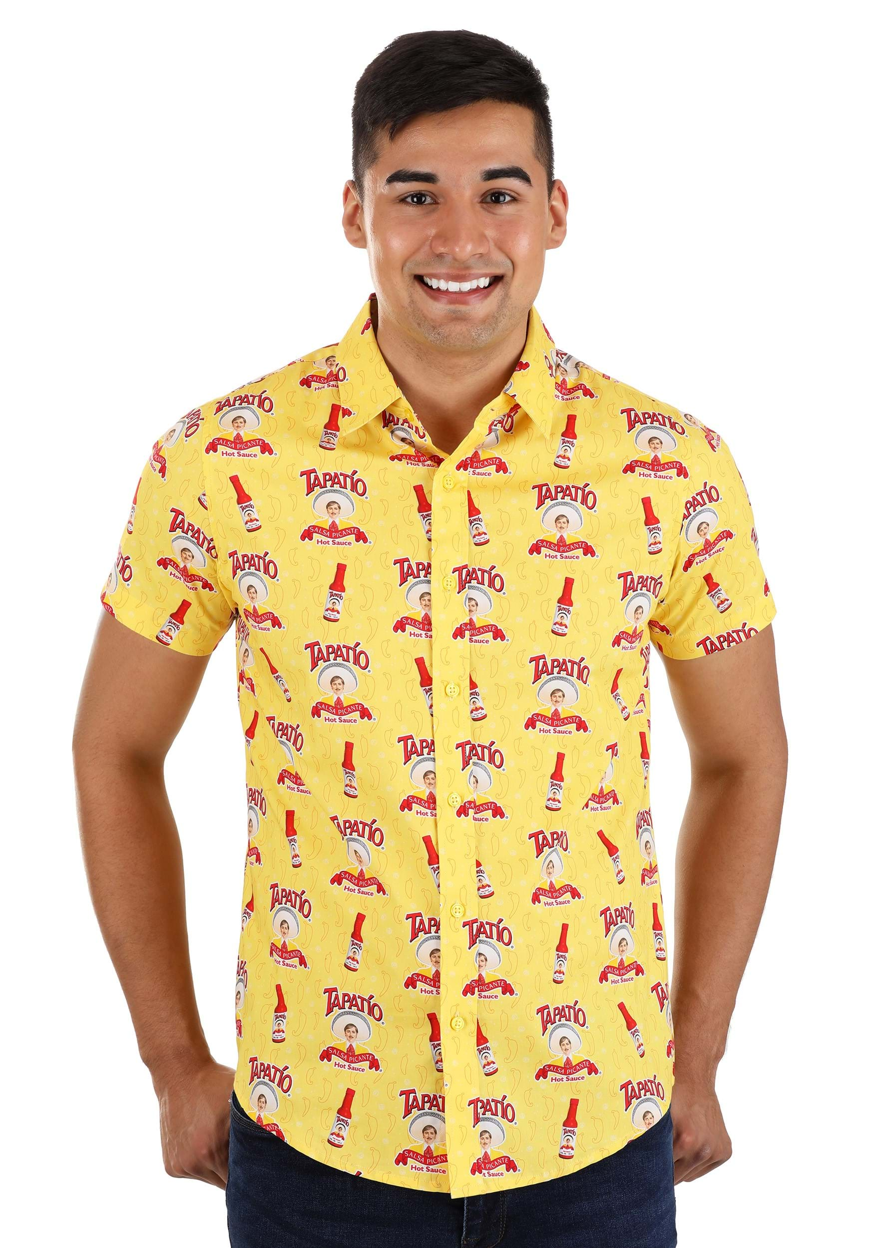 Tapatio Hot Sauce Button Up Adult Shirt