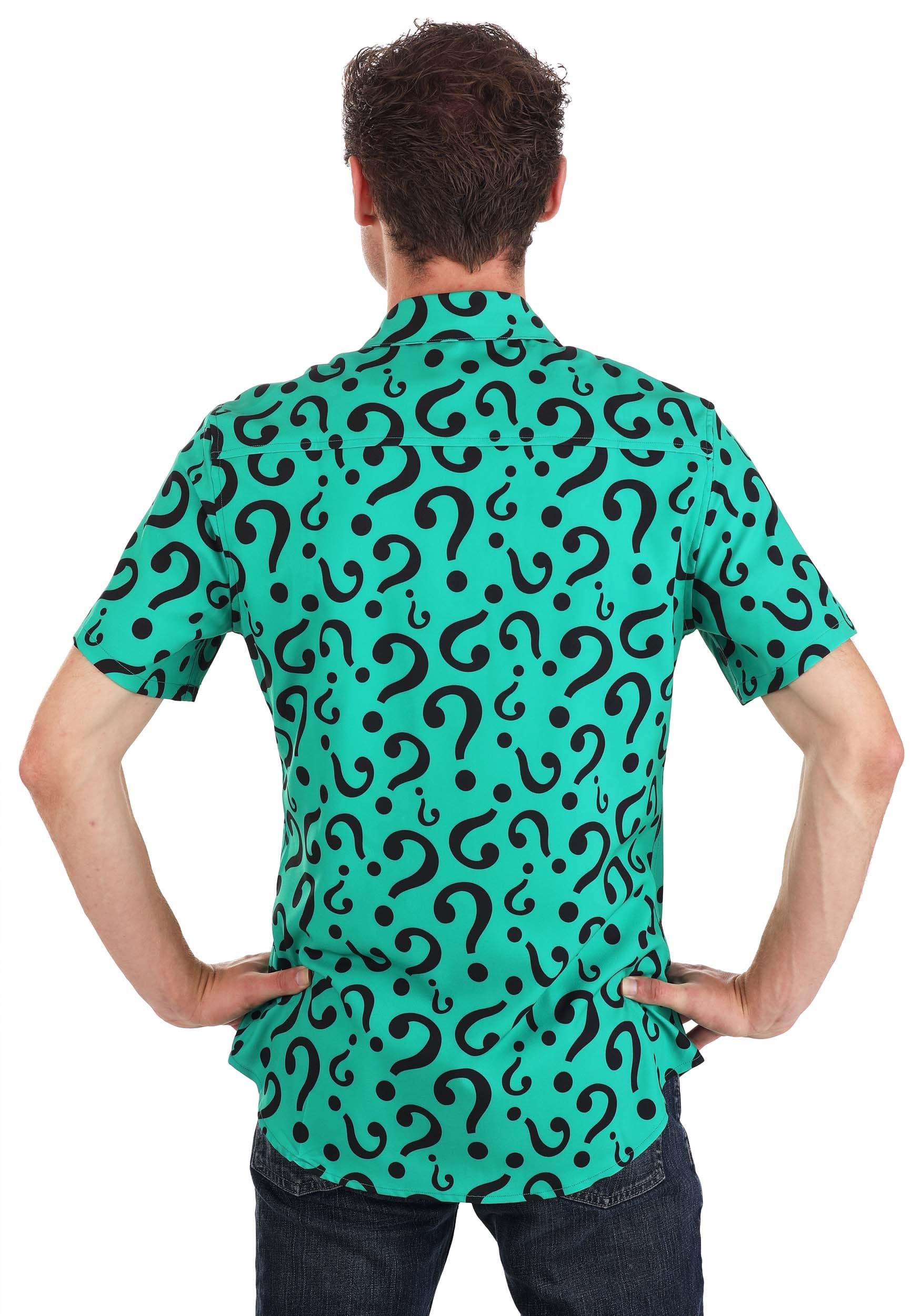 The Riddler Button Up Shirt For Adults