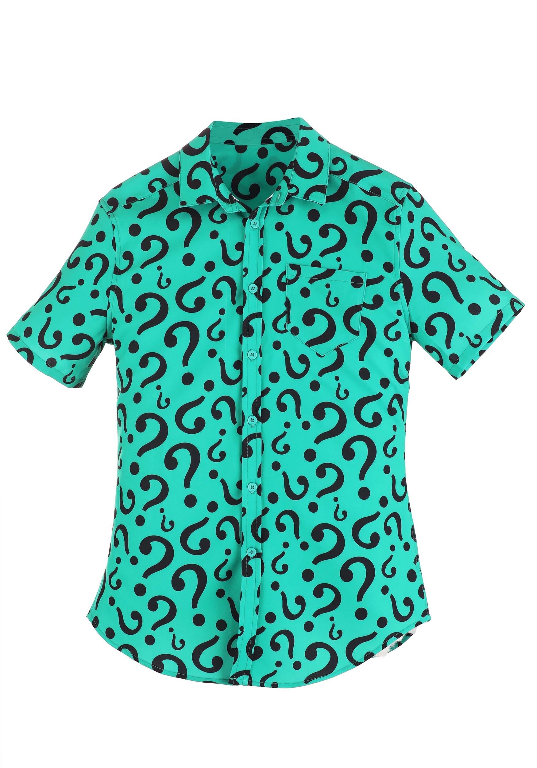 The Riddler Button Up Shirt For Adults