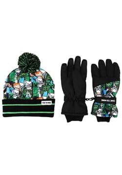 Minecraft Time To Mine Youth Beanie Ski Gloves Combo