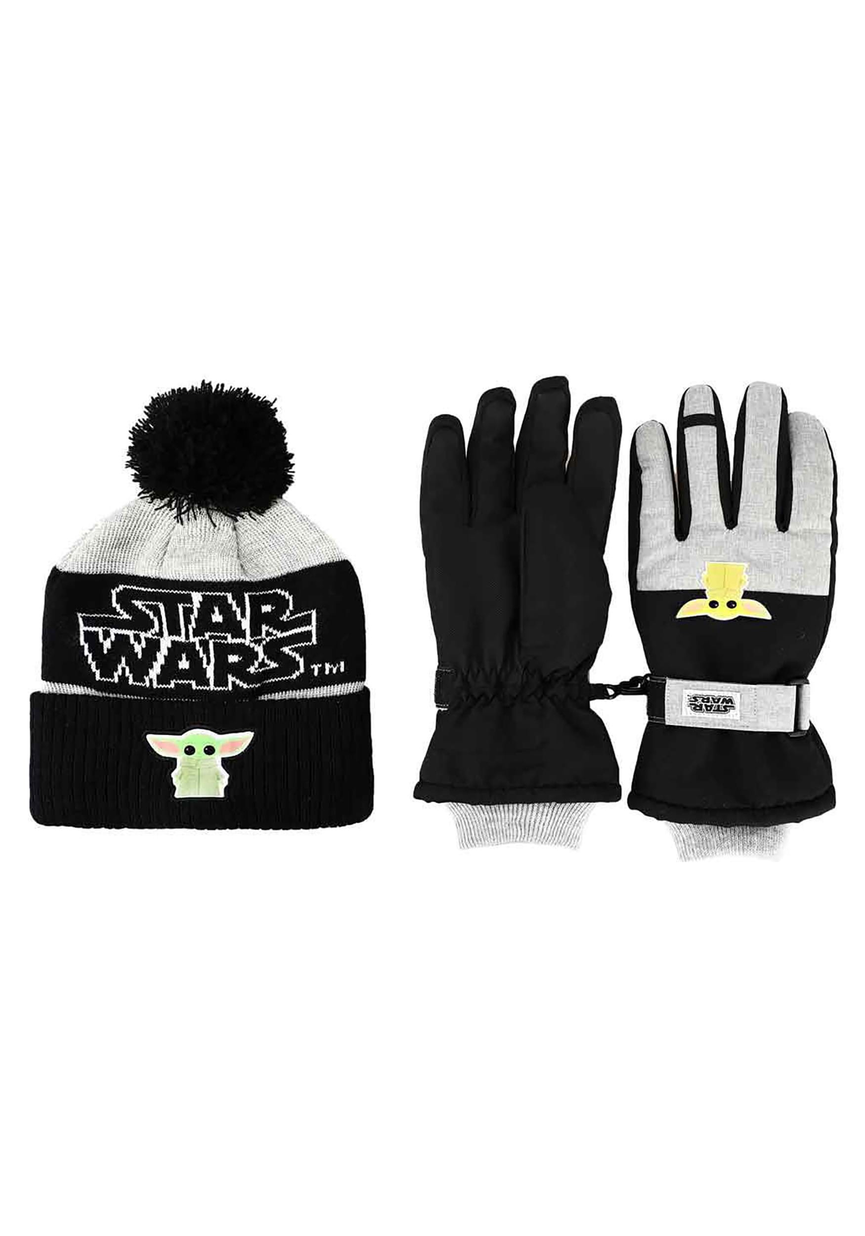 Kid's Star Wars The Mandalorian Grogu Beanie & Ski Glove Combo