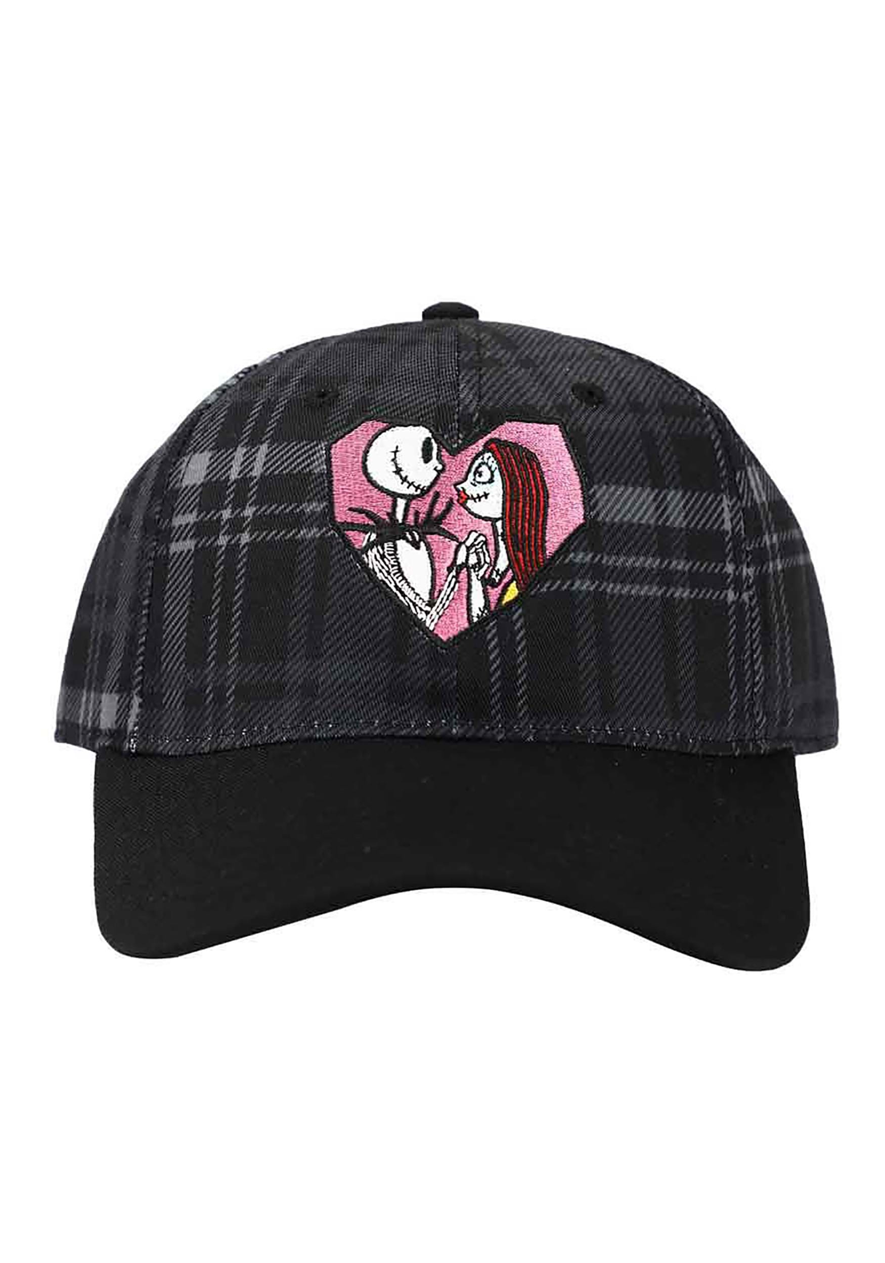 Nightmare Before Christmas Jack & Sally Embroidered Pre-Curved Hat