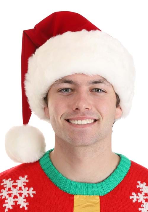 Deluxe Plush Santa Claus Hat Costume Accessory