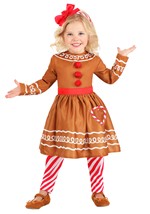 Toddler Gingerbread Costume Dress Alt 2