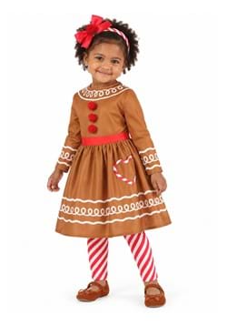 Toddler Girls Gingerbread Costume Dress New Main